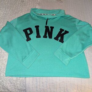 Victoria’s Secret PINK Funnel Neck Hoodie – Mint Green – Size Small